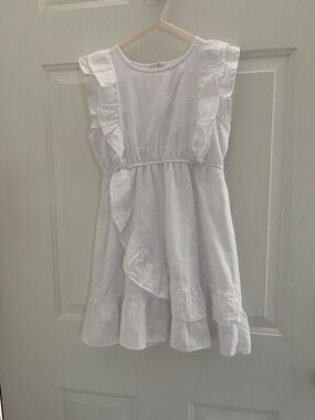 White Eyelet Lined Dress by Wonder Nation  Girls Size S 6/6X